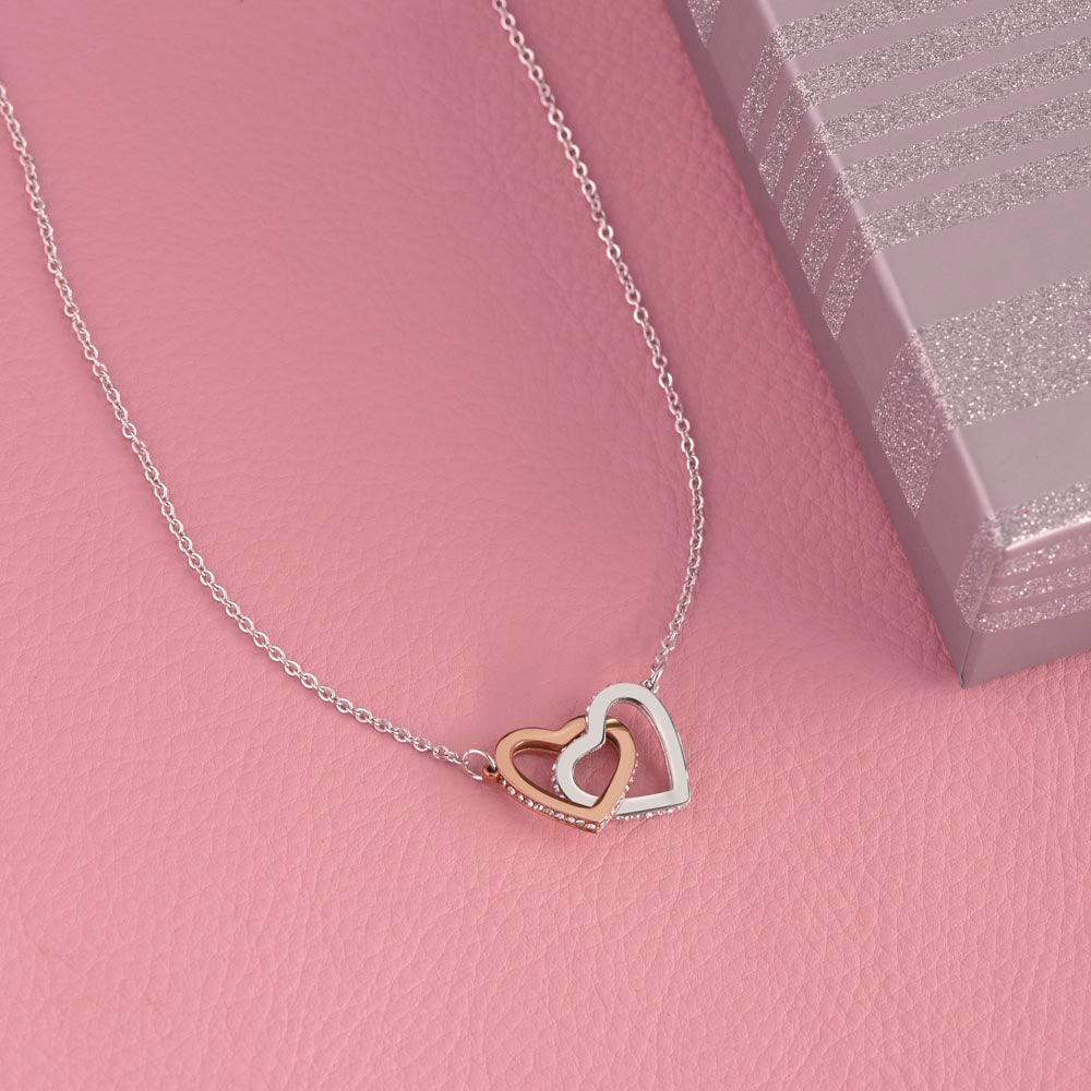 Gift To My Beautiful Granddaughter from Grandpa | Interlocking Hearts Necklace