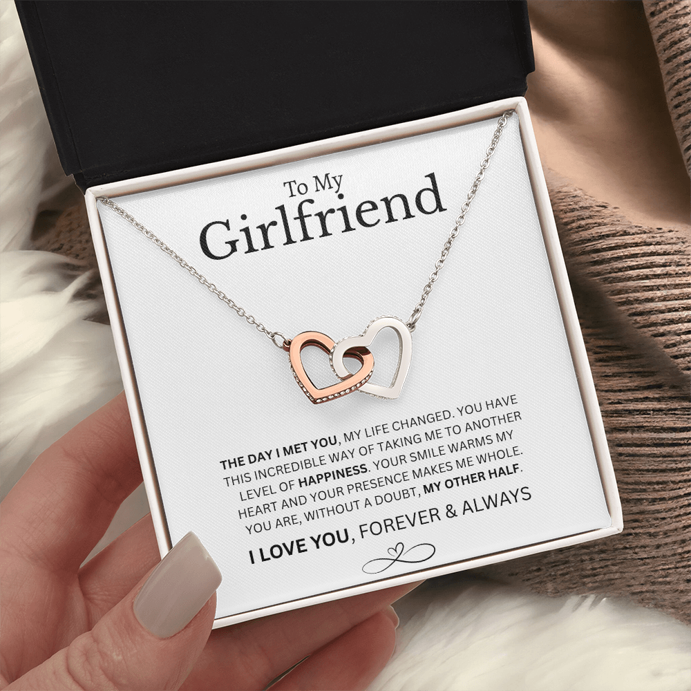 To My Girlfriend | Interlocking Hearts Necklace