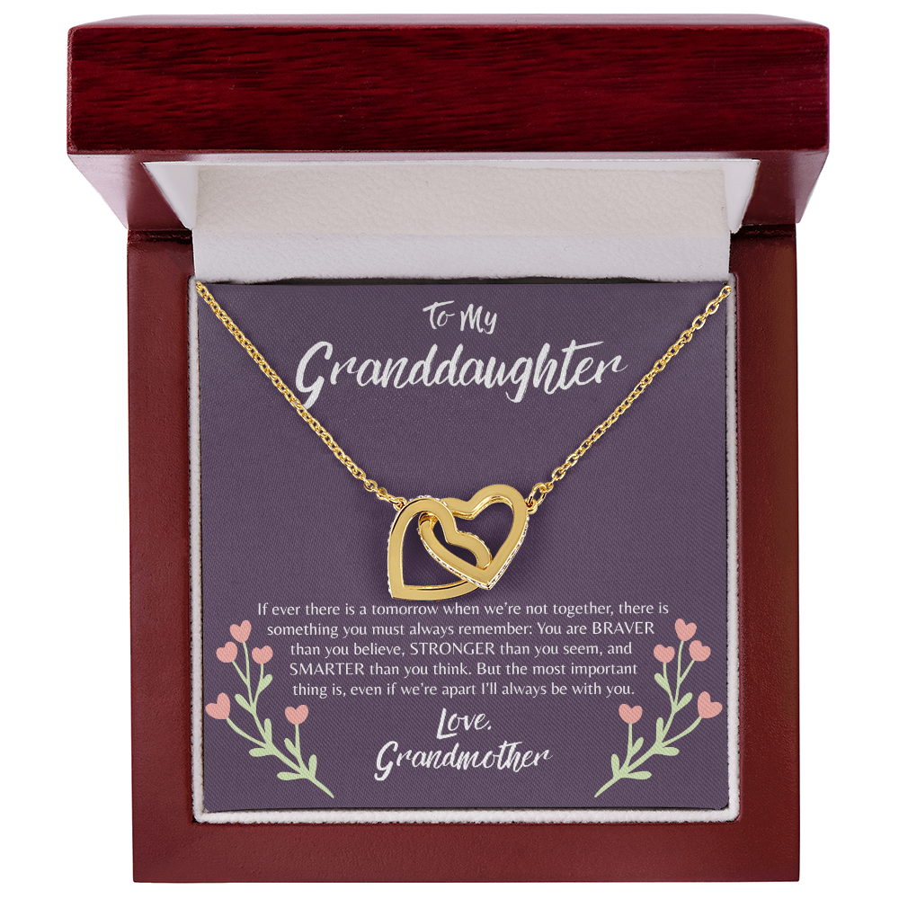 To My Granddaughter from Grandmother | Interlocking Hearts Necklace
