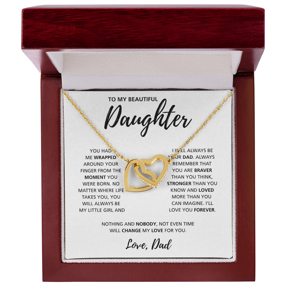 To My Daughter from Dad | Interlocking Hearts