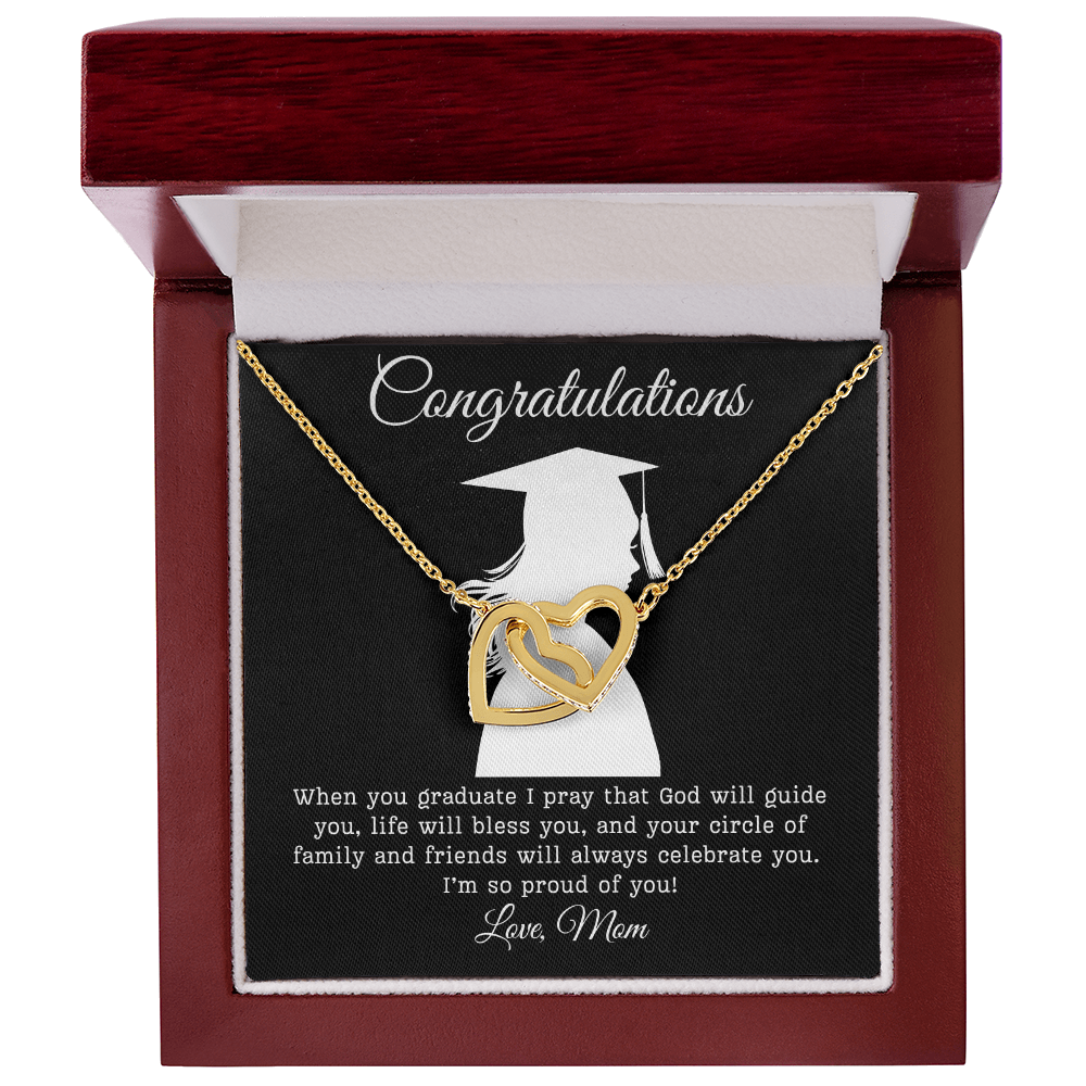 Congratulations (Daughter) Love Mom | Interlocking Hearts
