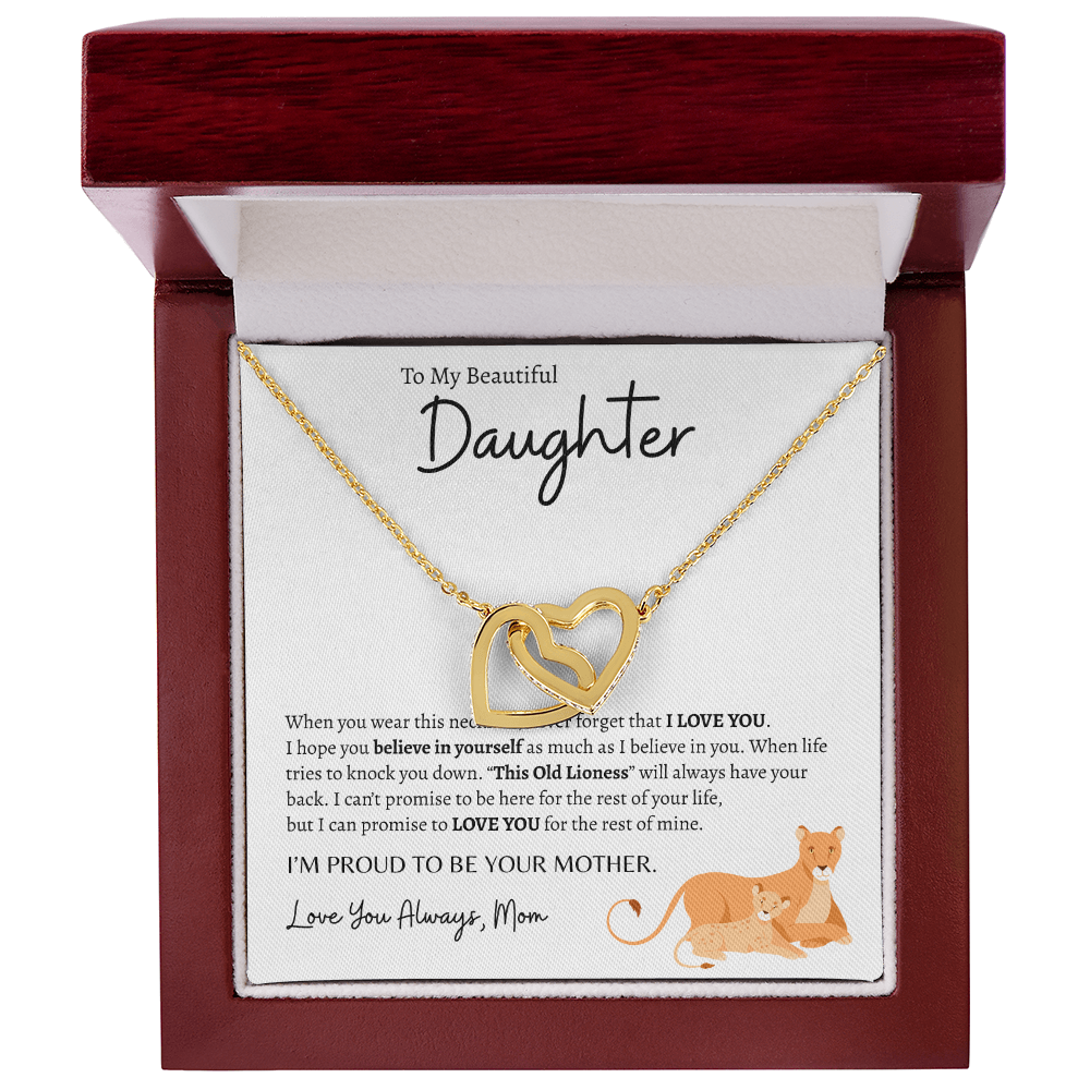 To My Beautiful Daughter | Interlocking Hearts Necklace