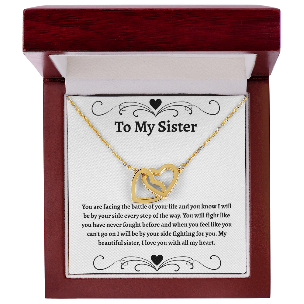 To My Sister | Interlocking Hearts Necklace