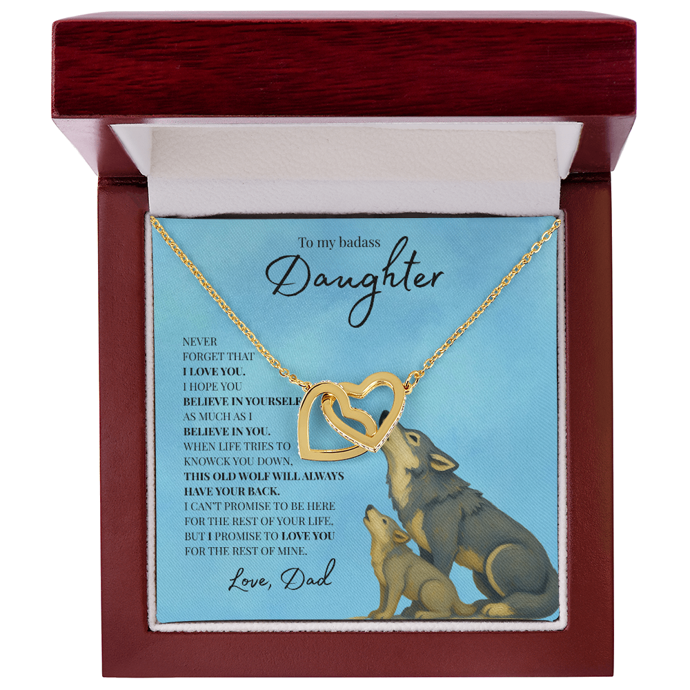 To My Daughter | Interlocking Hearts Necklace