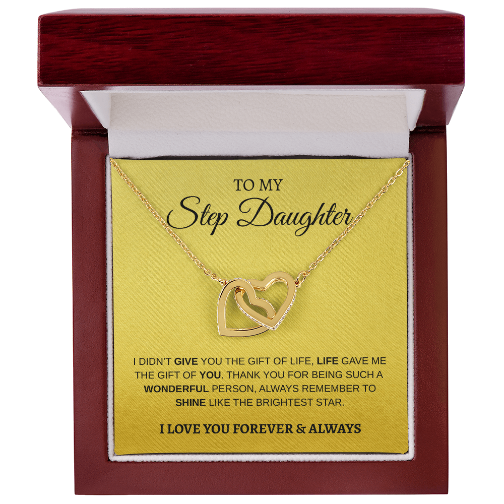 To My Step Daughter | Interlocking Hearts Necklace
