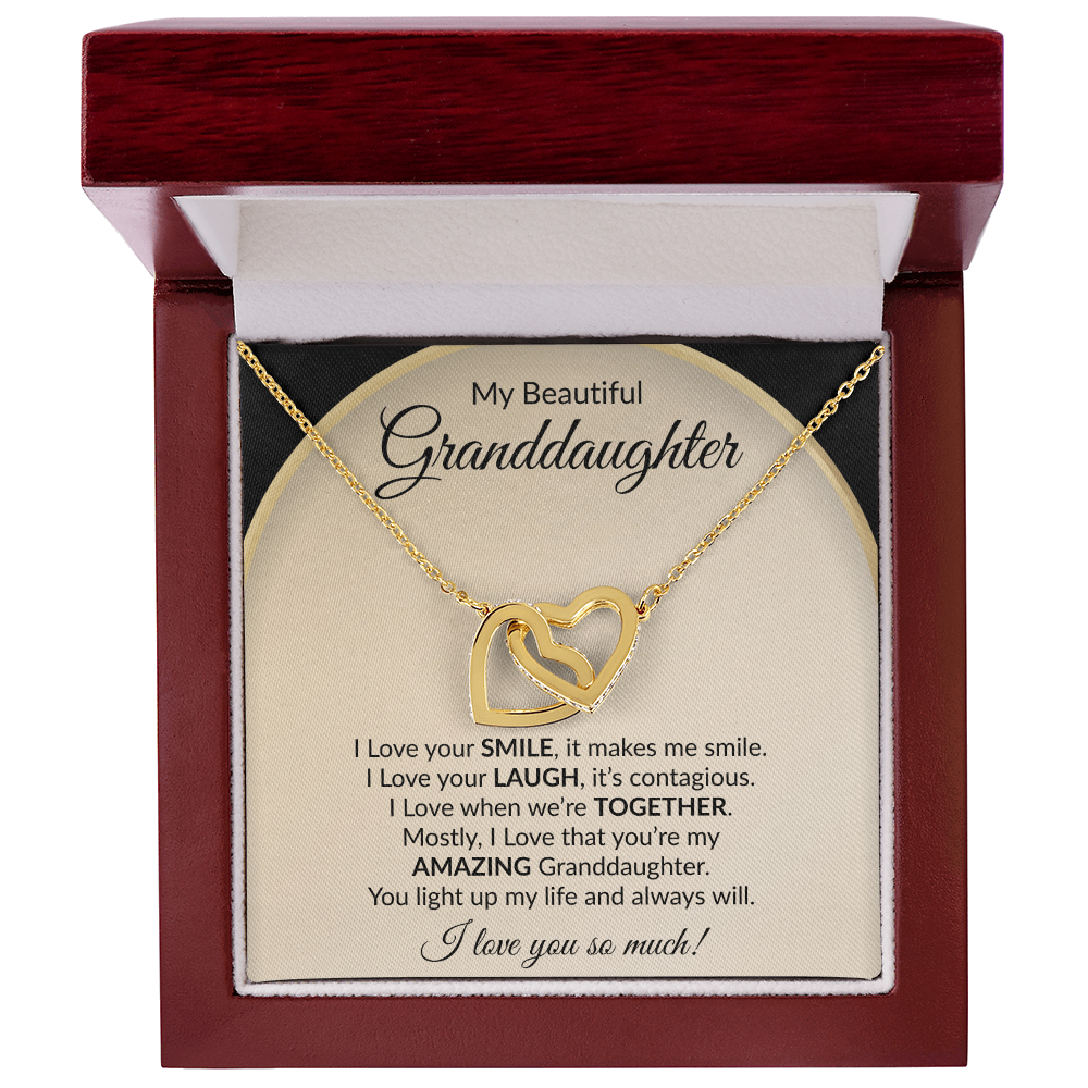 My Beautiful Granddaughter | Interlocking Hearts Necklace