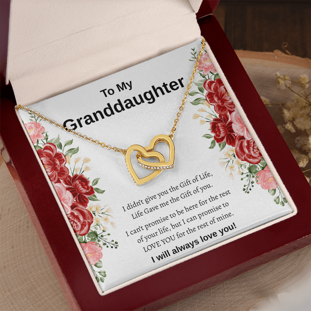 To My Granddaughter | Interlocking Hearts Necklace