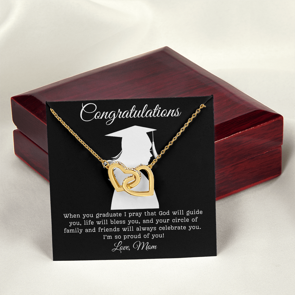 Congratulations (Daughter) Love Mom | Interlocking Hearts