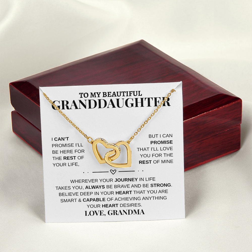 Gift To My Beautiful Granddaughter from Grandma | Interlocking Hearts