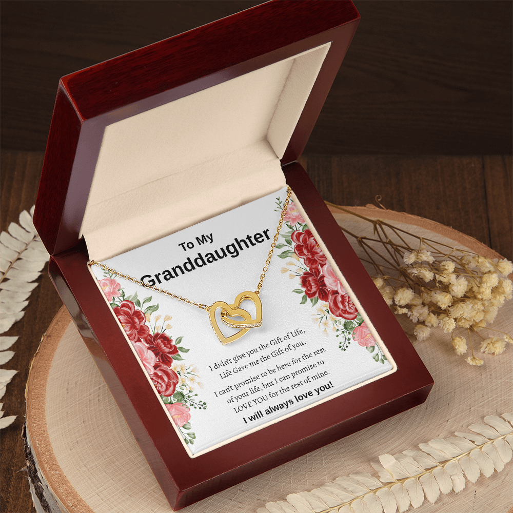 To My Granddaughter | Interlocking Hearts Necklace
