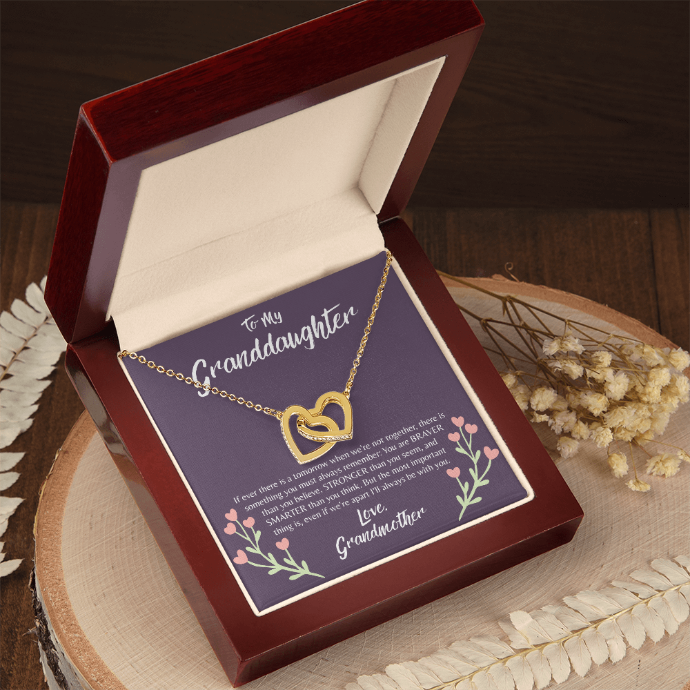 To My Granddaughter from Grandmother | Interlocking Hearts Necklace