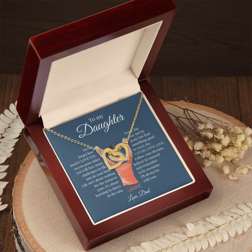 To My Daughter | Interlocking Hearts Necklace