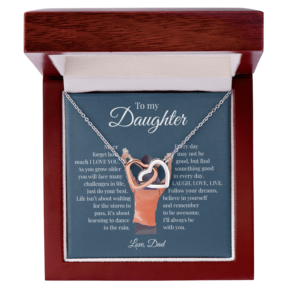 To My Daughter | Interlocking Hearts Necklace