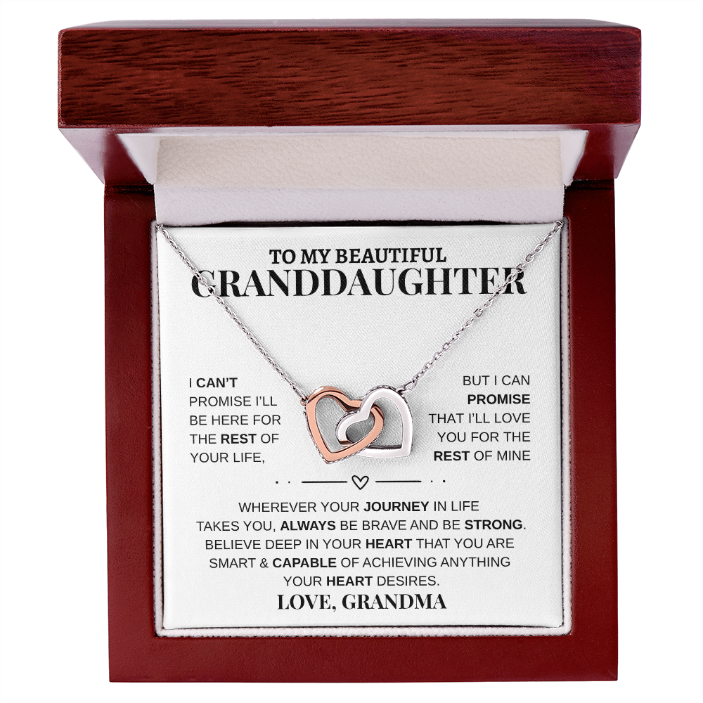 Gift To My Beautiful Granddaughter from Grandma | Interlocking Hearts