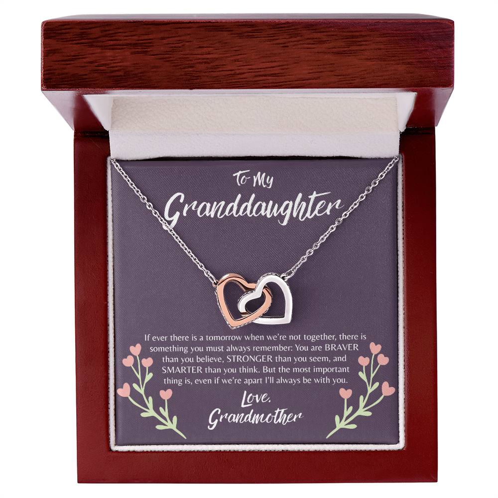 To My Granddaughter from Grandmother | Interlocking Hearts Necklace