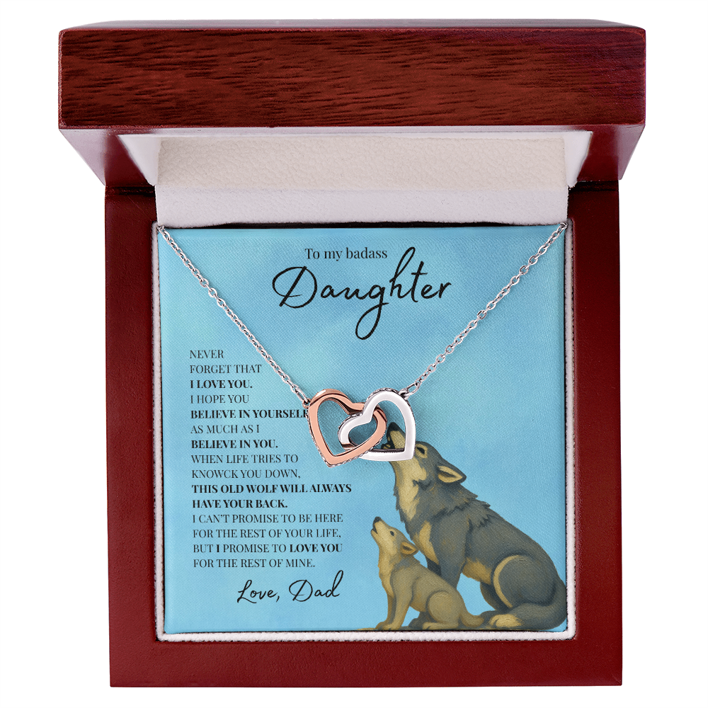 To My Daughter | Interlocking Hearts Necklace