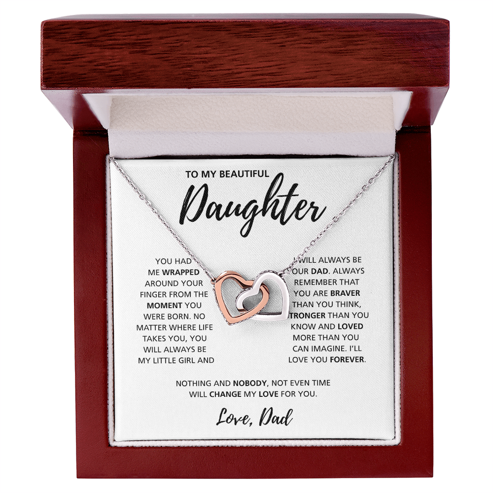 To My Daughter from Dad | Interlocking Hearts