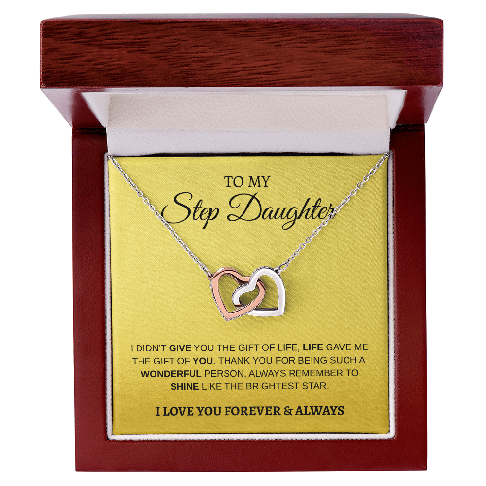 To My Step Daughter | Interlocking Hearts Necklace