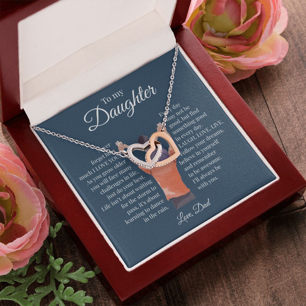 To My Daughter | Interlocking Hearts Necklace