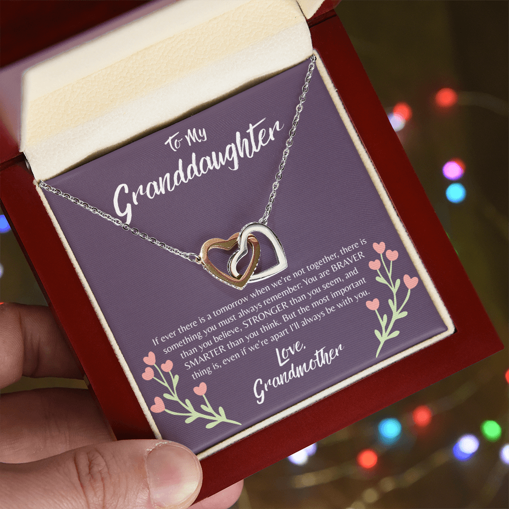 To My Granddaughter from Grandmother | Interlocking Hearts Necklace