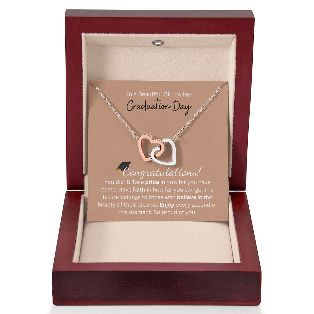 To a Beautiful Girl on Her Graduation Day |  Interlocking Hearts