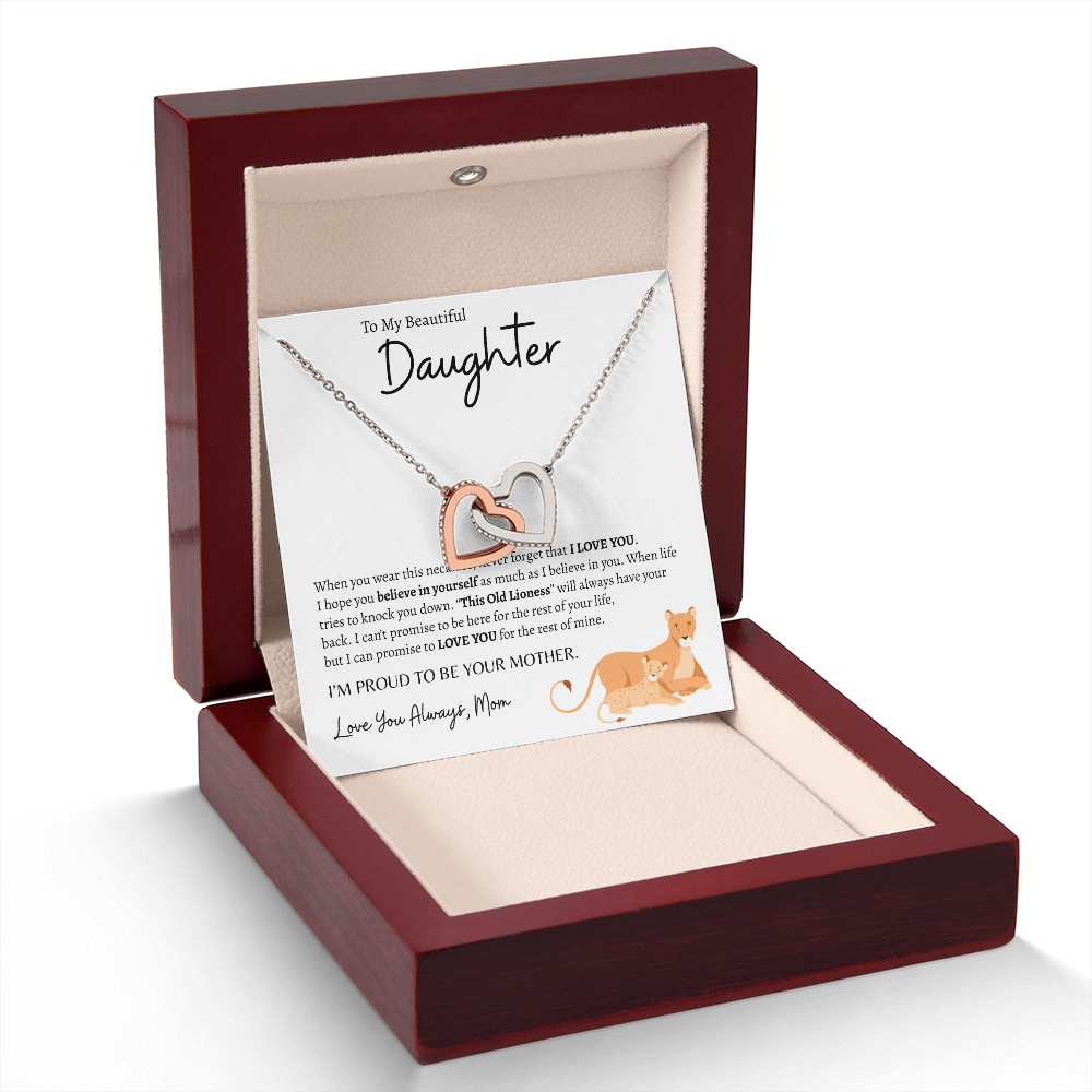 To My Beautiful Daughter | Interlocking Hearts Necklace