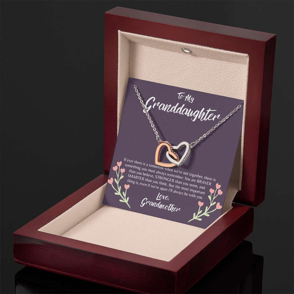 To My Granddaughter from Grandmother | Interlocking Hearts Necklace