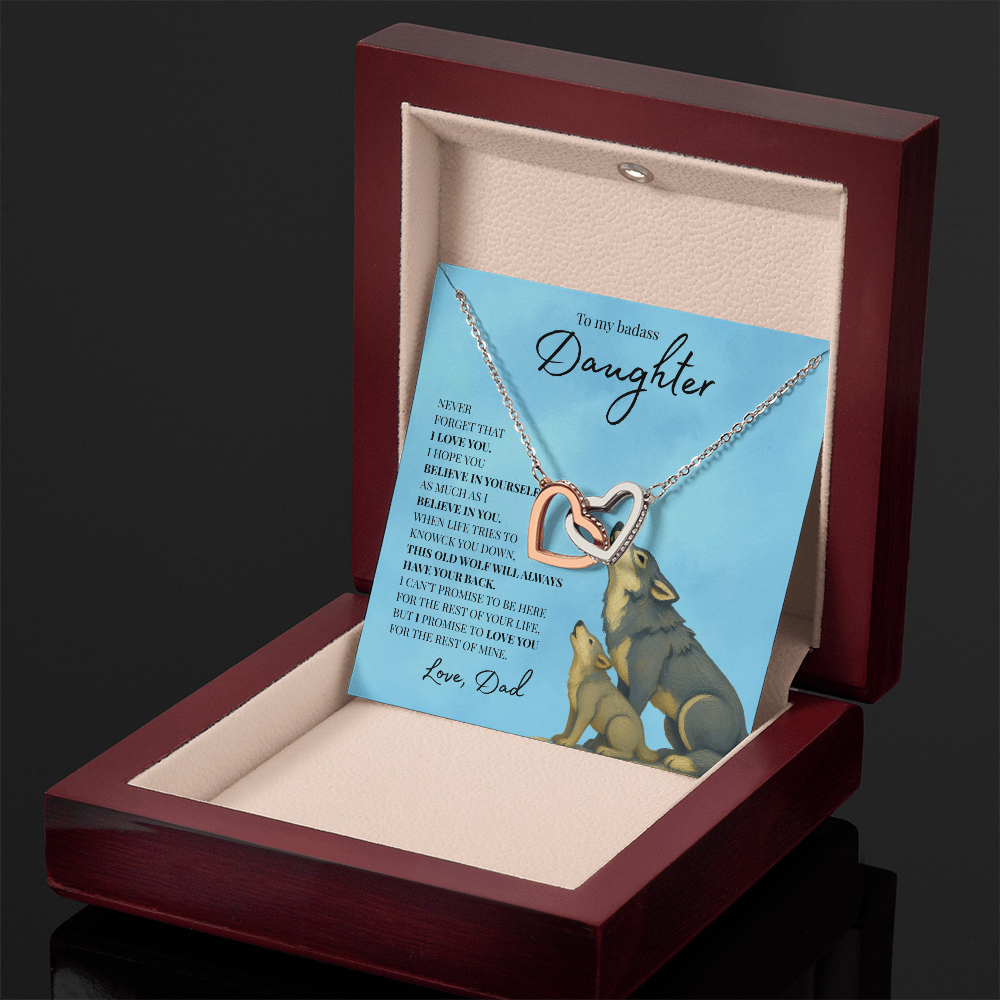 To My Daughter | Interlocking Hearts Necklace