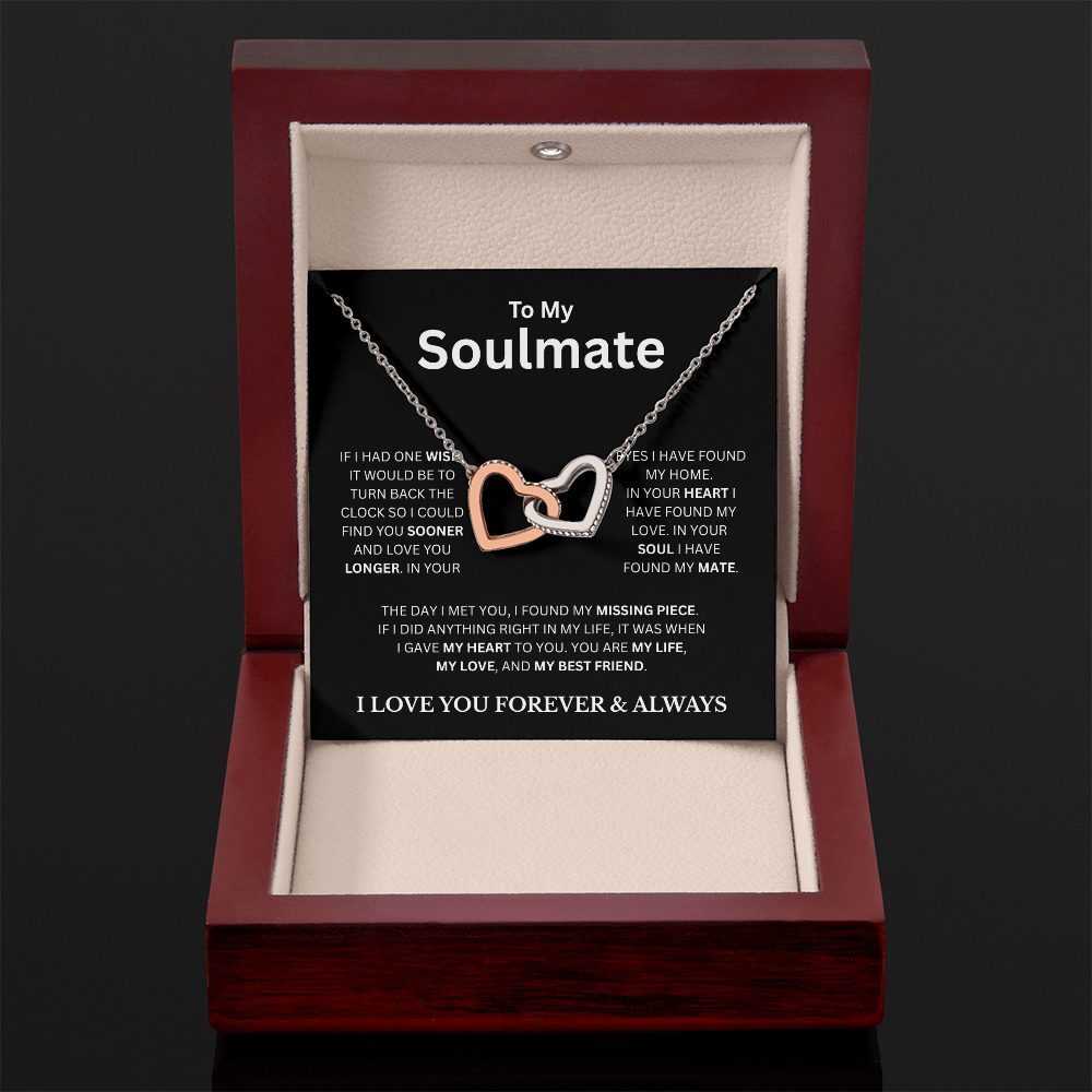 To My Soulmate BC | Interlocking Hearts Necklace