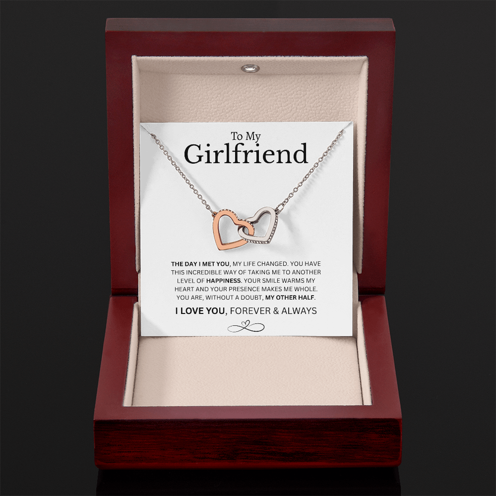 To My Girlfriend | Interlocking Hearts Necklace
