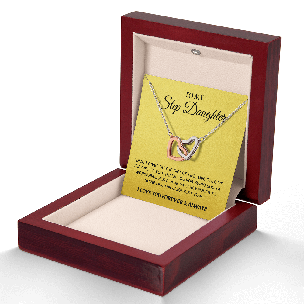 To My Step Daughter | Interlocking Hearts Necklace