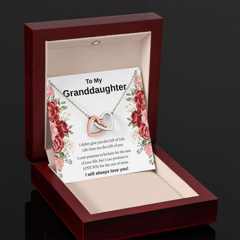 To My Granddaughter | Interlocking Hearts Necklace
