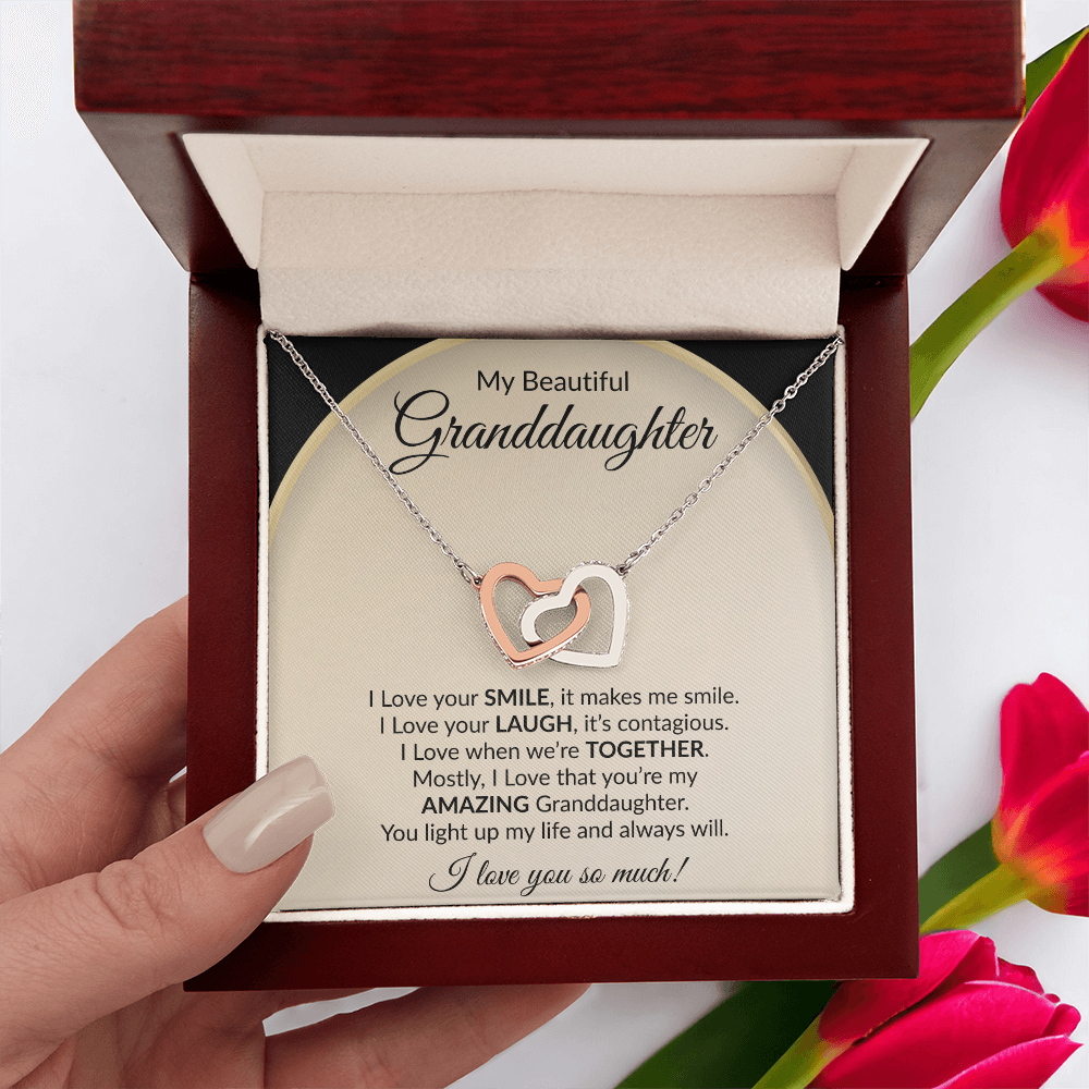 My Beautiful Granddaughter | Interlocking Hearts Necklace