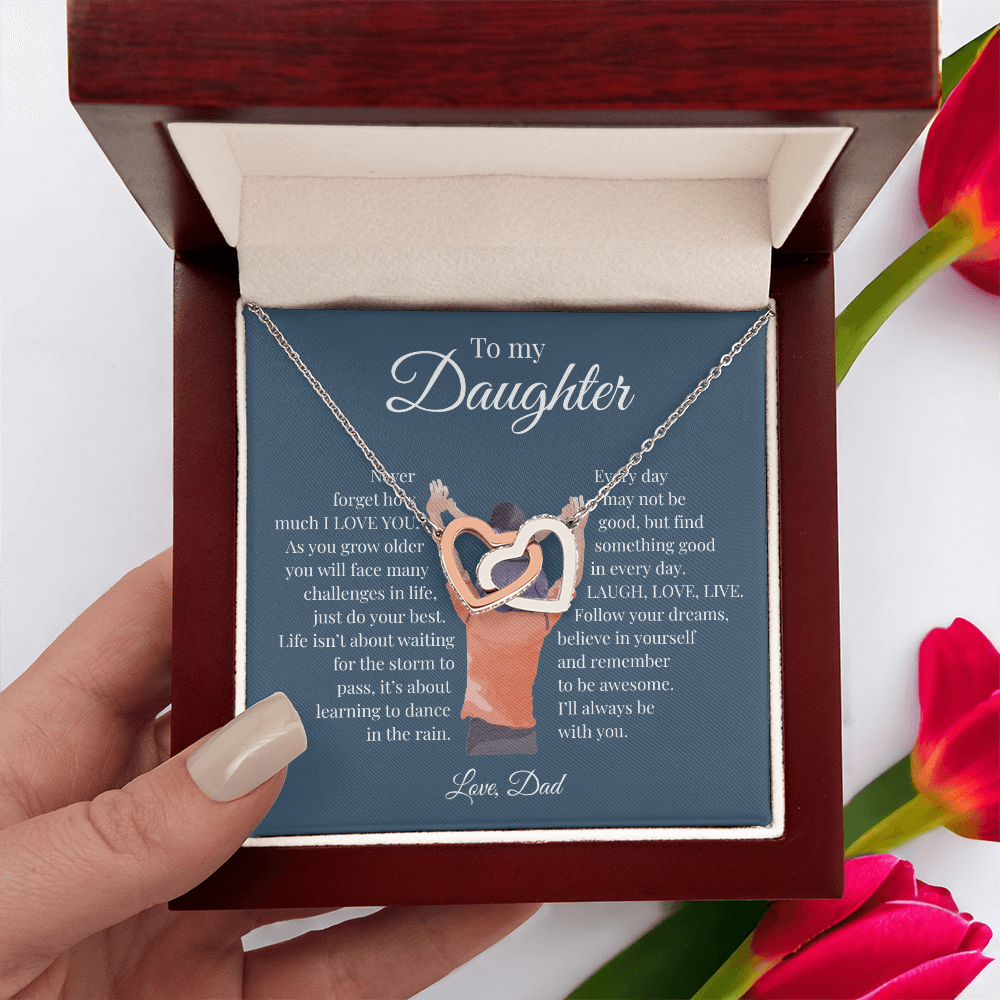 To My Daughter | Interlocking Hearts Necklace