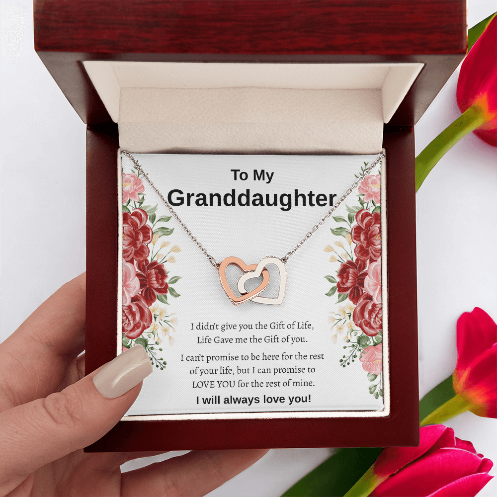 To My Granddaughter | Interlocking Hearts Necklace