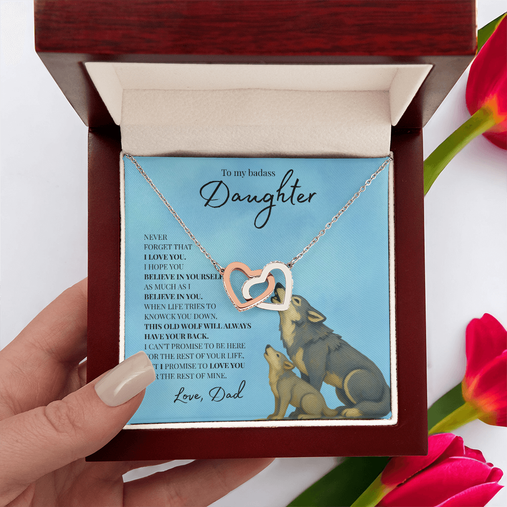 To My Daughter | Interlocking Hearts Necklace