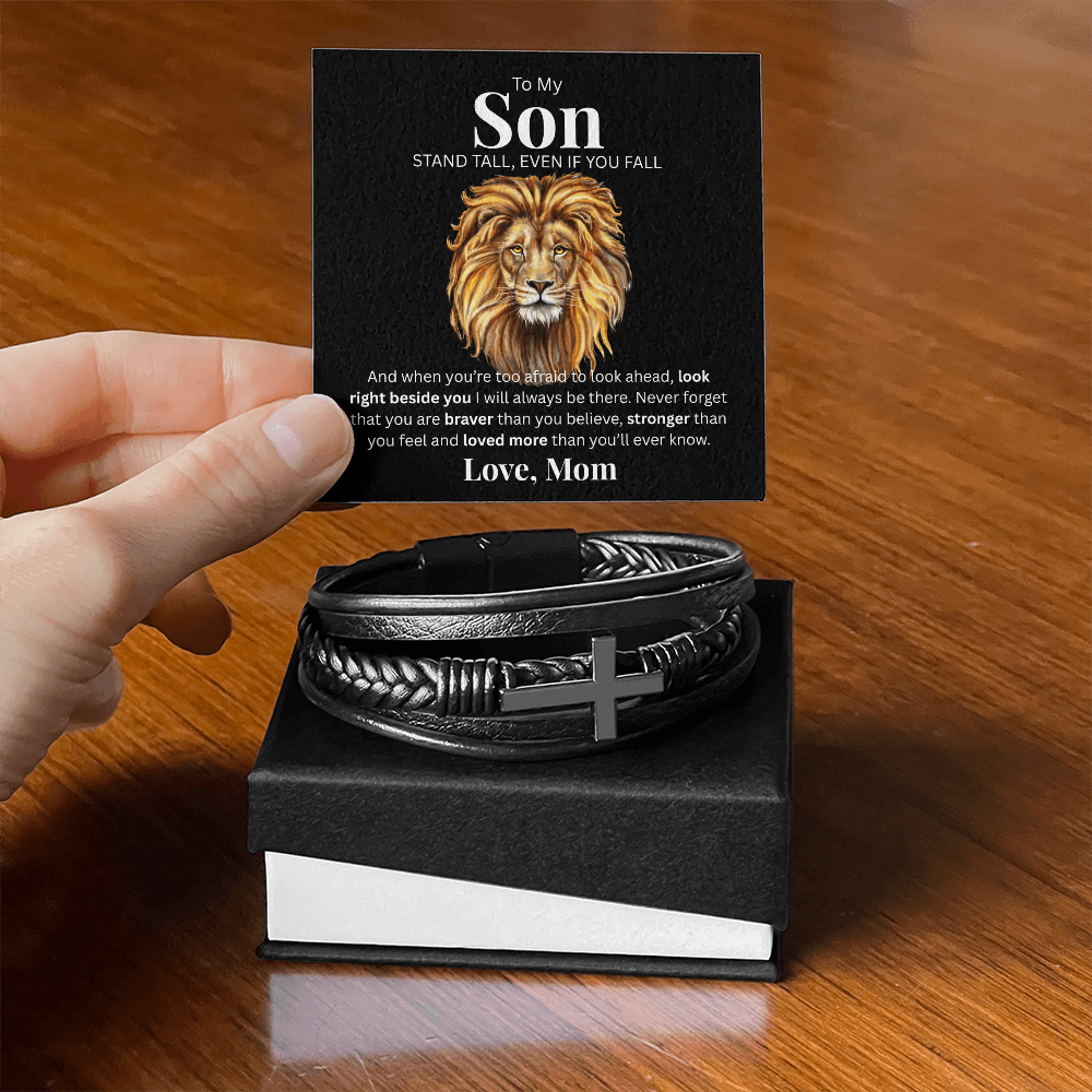 To My Son | Men's Cross Bracelet