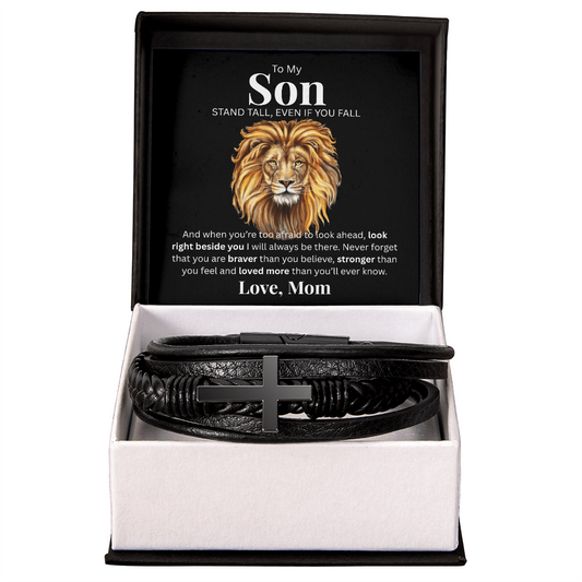 To My Son | Men's Cross Bracelet