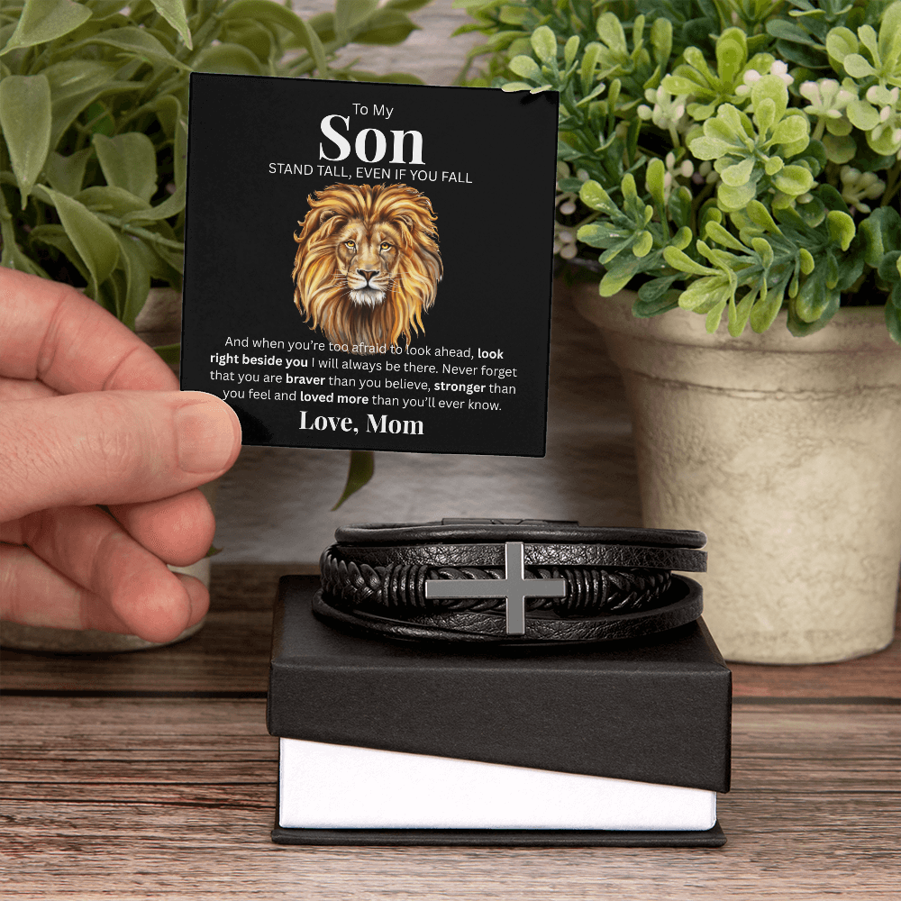 To My Son | Men's Cross Bracelet