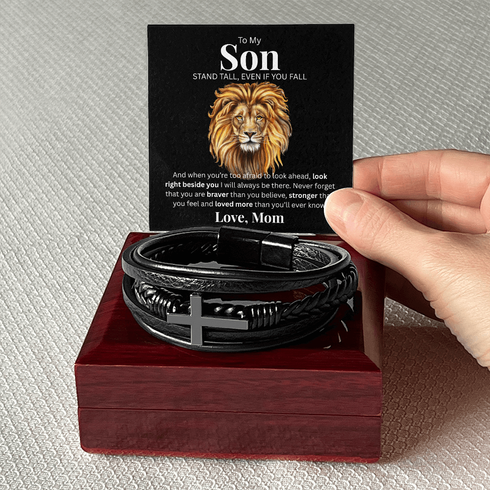 To My Son | Men's Cross Bracelet