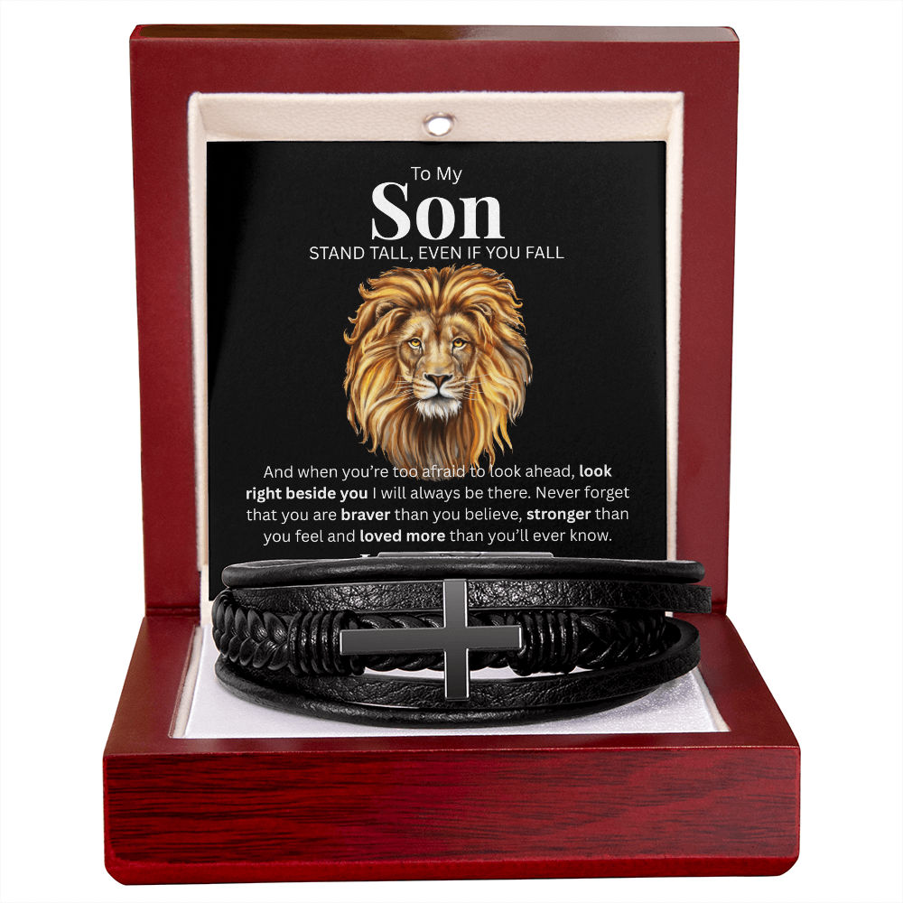 To My Son | Men's Cross Bracelet