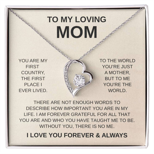 To My Loving Mom | Forever Love Necklace