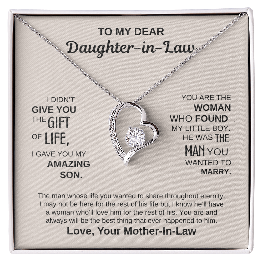 To My Dear Daughter-In-Law | Forever Love Necklace
