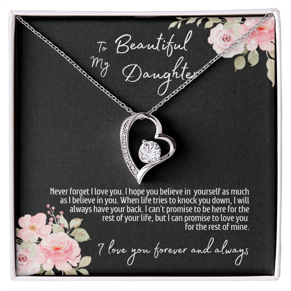 To My Beautiful Daughter | Forever Love Necklace