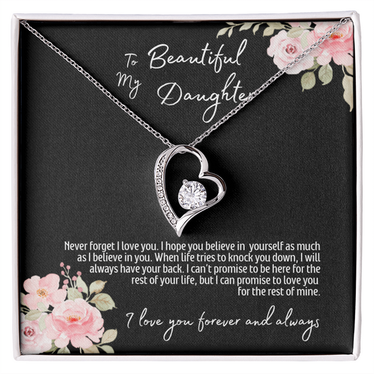 To My Beautiful Daughter | Forever Love Necklace