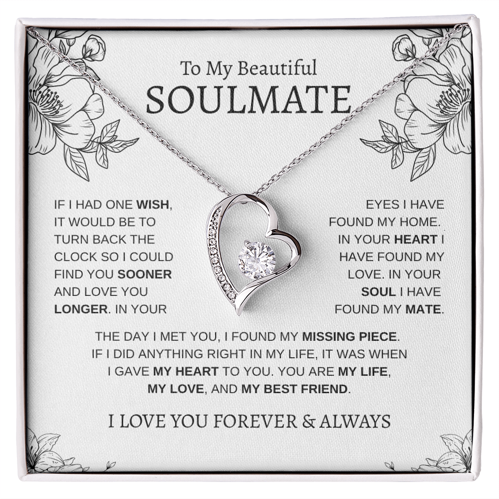 To My Beautiful SOULMATE | Forever Love Necklace