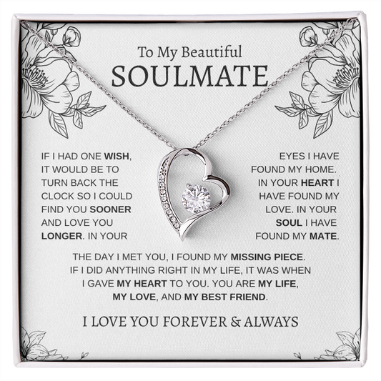 To My Beautiful SOULMATE | Forever Love Necklace