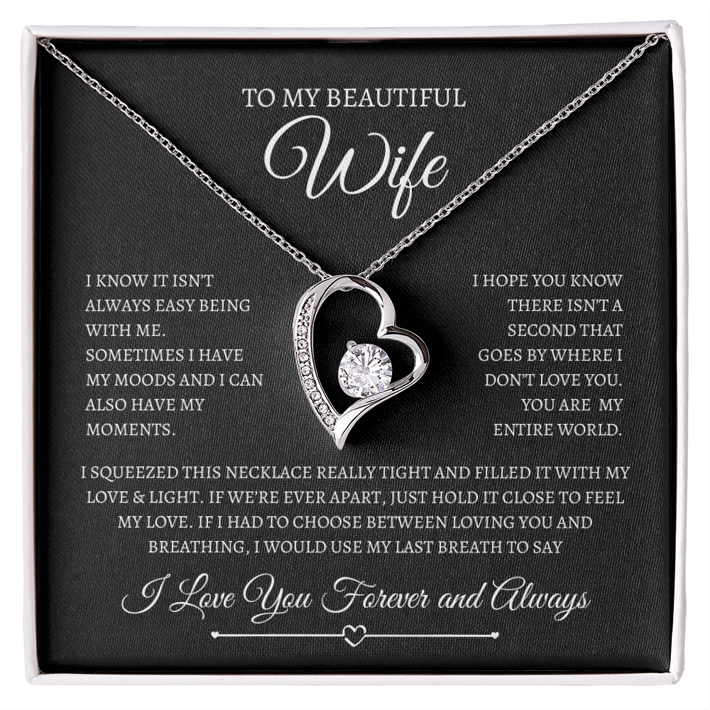 To My Beautiful Wife | Forever Love Necklace
