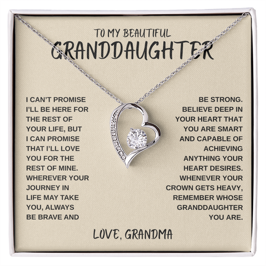 To My Beautiful Granddaughter | Forever Love Necklace