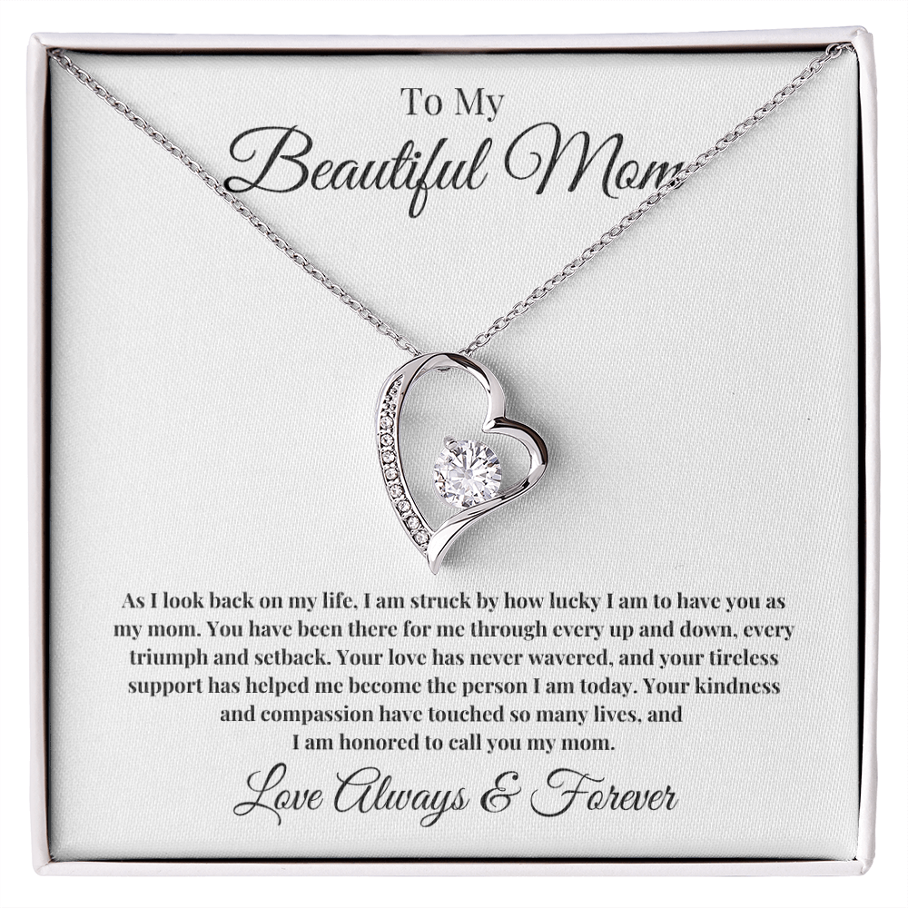 To My Beautiful Mom | Forever Love Necklace